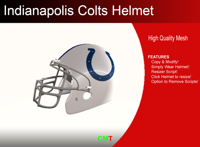 Second Life Marketplace Indianapolis Colts Helmet